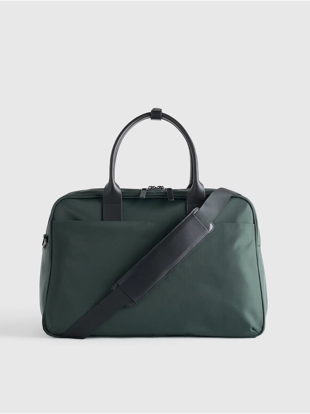 Quince Forest Green Travel Duffel with Black Accents